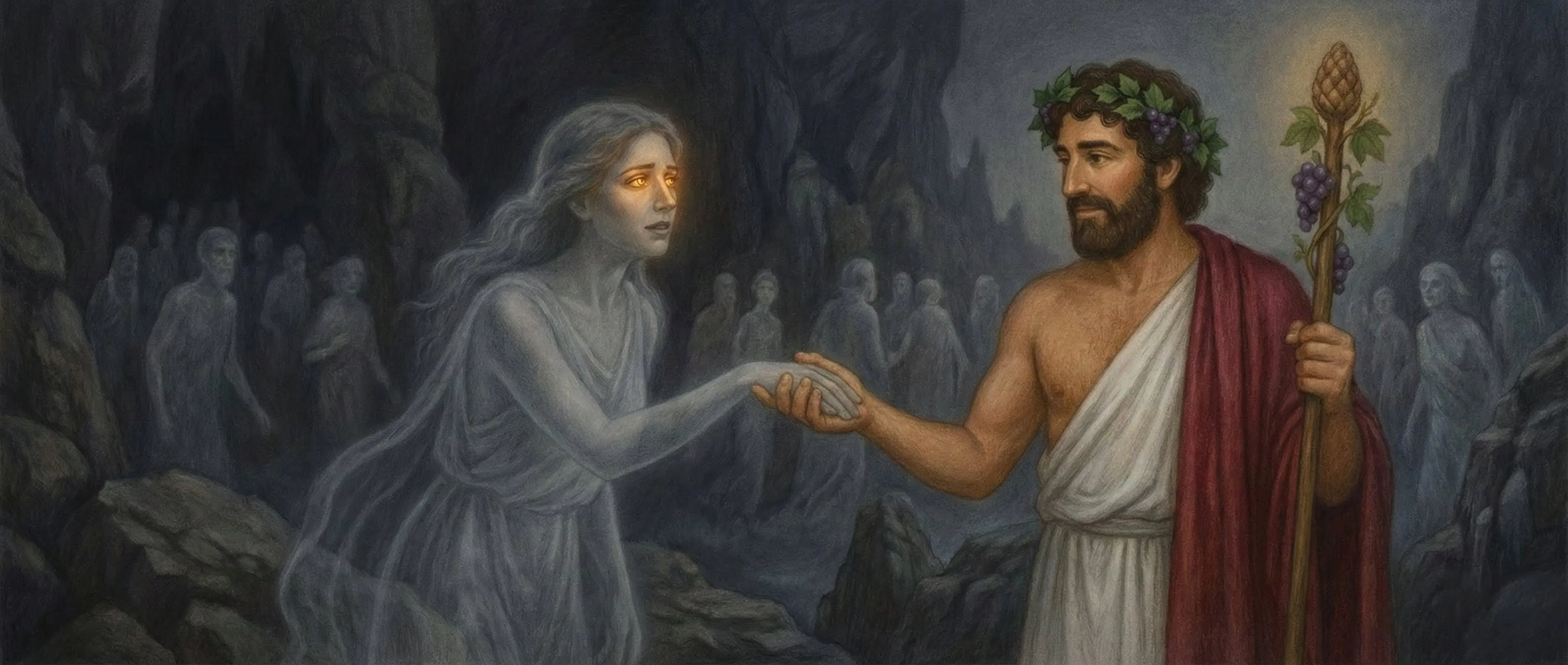 Dionysos retrouve sa mère Sémélé dans le cœur des enfers.